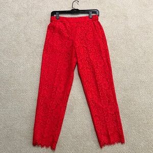 J. Crew red lace pants